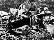 The wreckage of Hess’ Messerschmidt ME-110